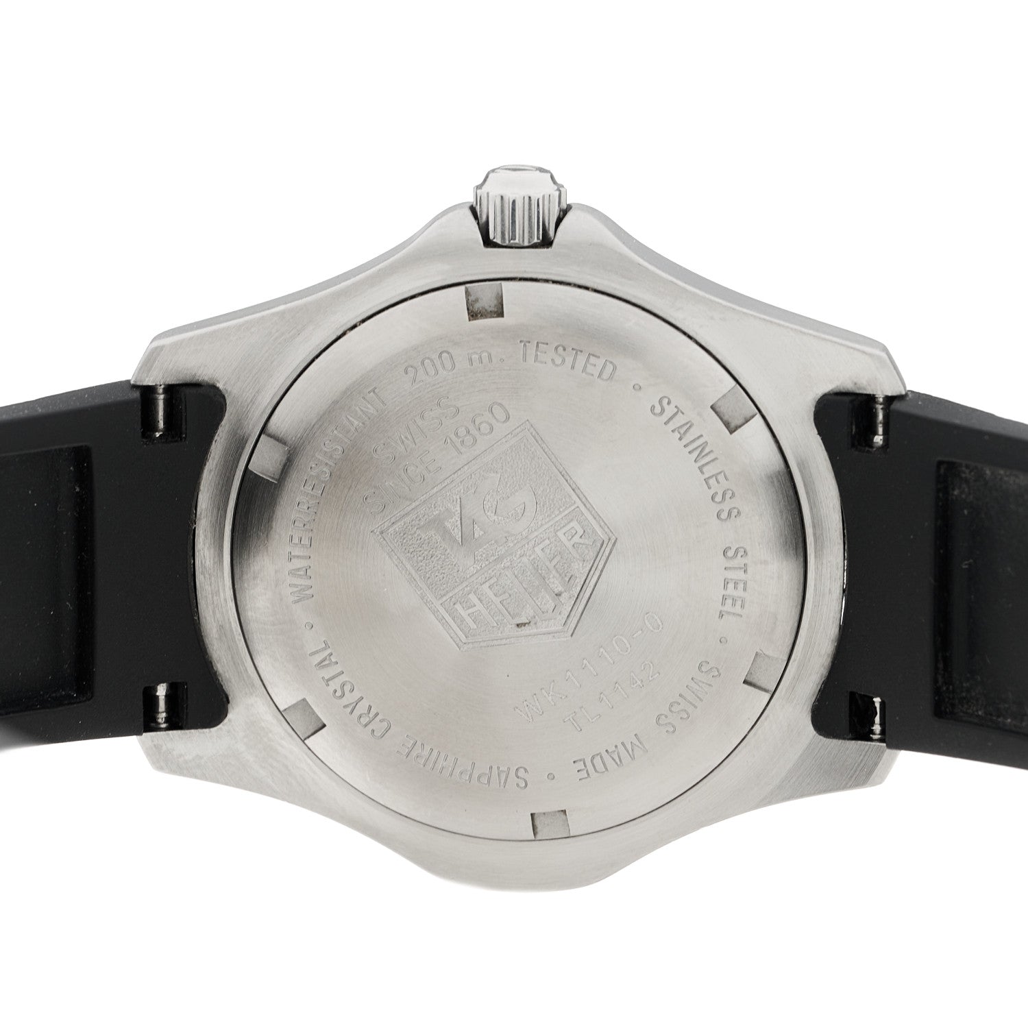Tag Heuer Stainless Steel Rubber 39mm Professional Quartz Watch Black WK1110-0 4 of 4