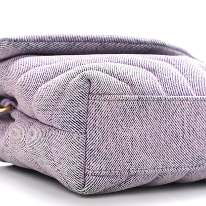 Saint Laurent Denim Y Quilted Monogram Toy Loulou Crossbody Bag Bleached Lilac 8 of 10