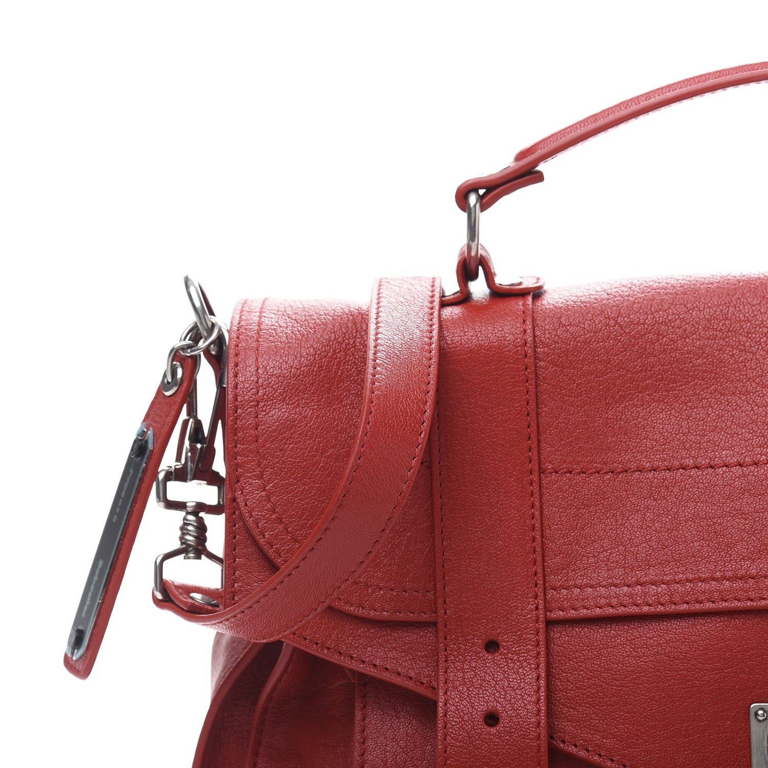 Proenza Schouler Lambskin Medium PS1 Satchel True Red 13 of 13