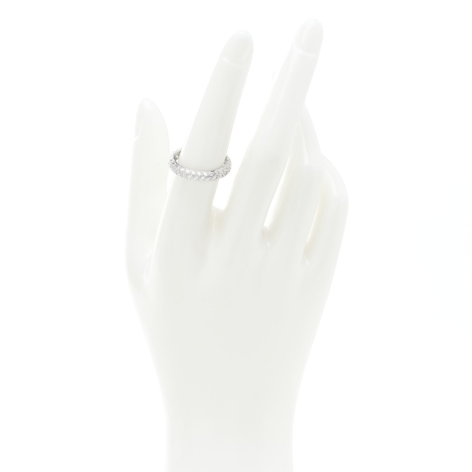 Tiffany Platinum Diamond Etoile Three-Row Band Ring 54 7 2 of 5