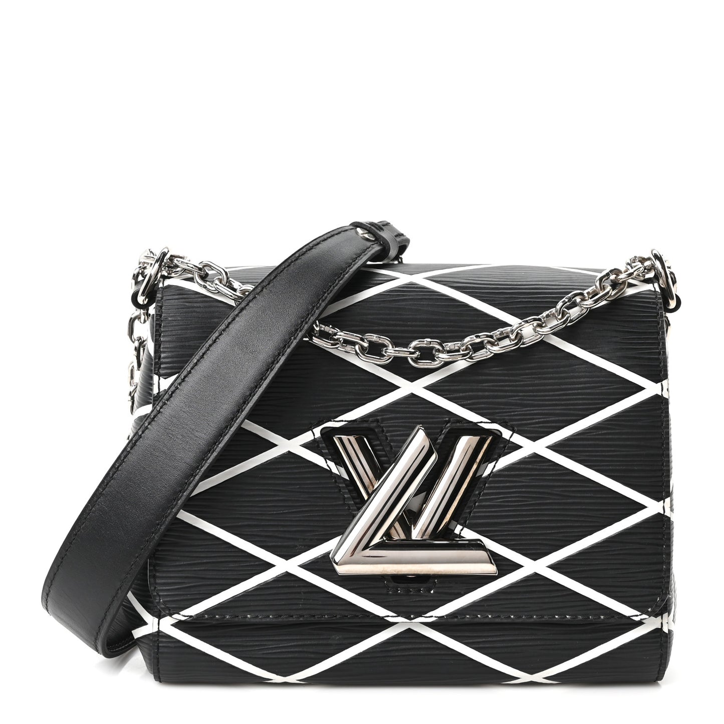Epi Malletage Twist Shoulder Bag PM Black