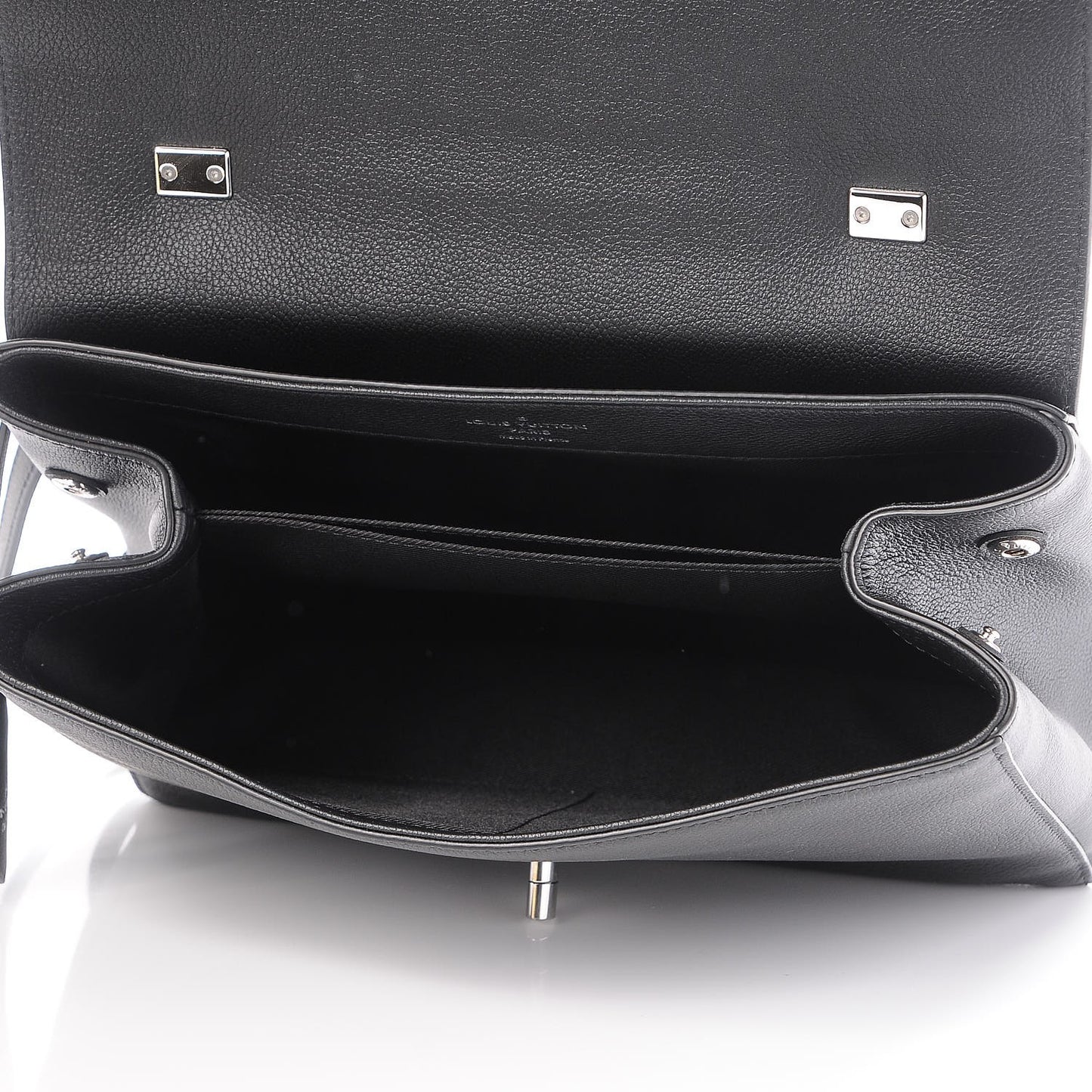 Soft Calfskin Lockme II Top Handle Black