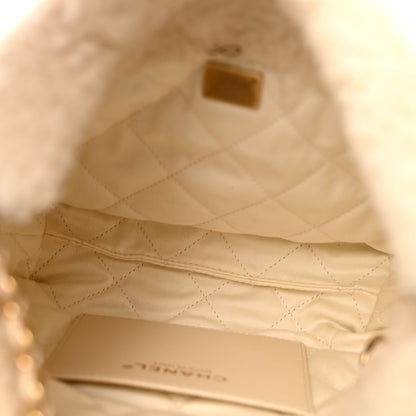 Chanel Shearling Quilted Small Chanel 22 White 4 of 9
