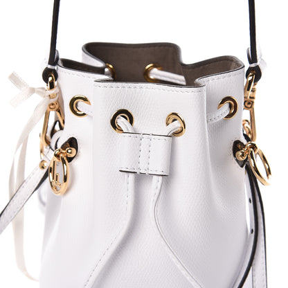 Fendi Vitello Cruise F is Fendi Mini Mon Tresor Bucket Bag Optical White 9 of 11