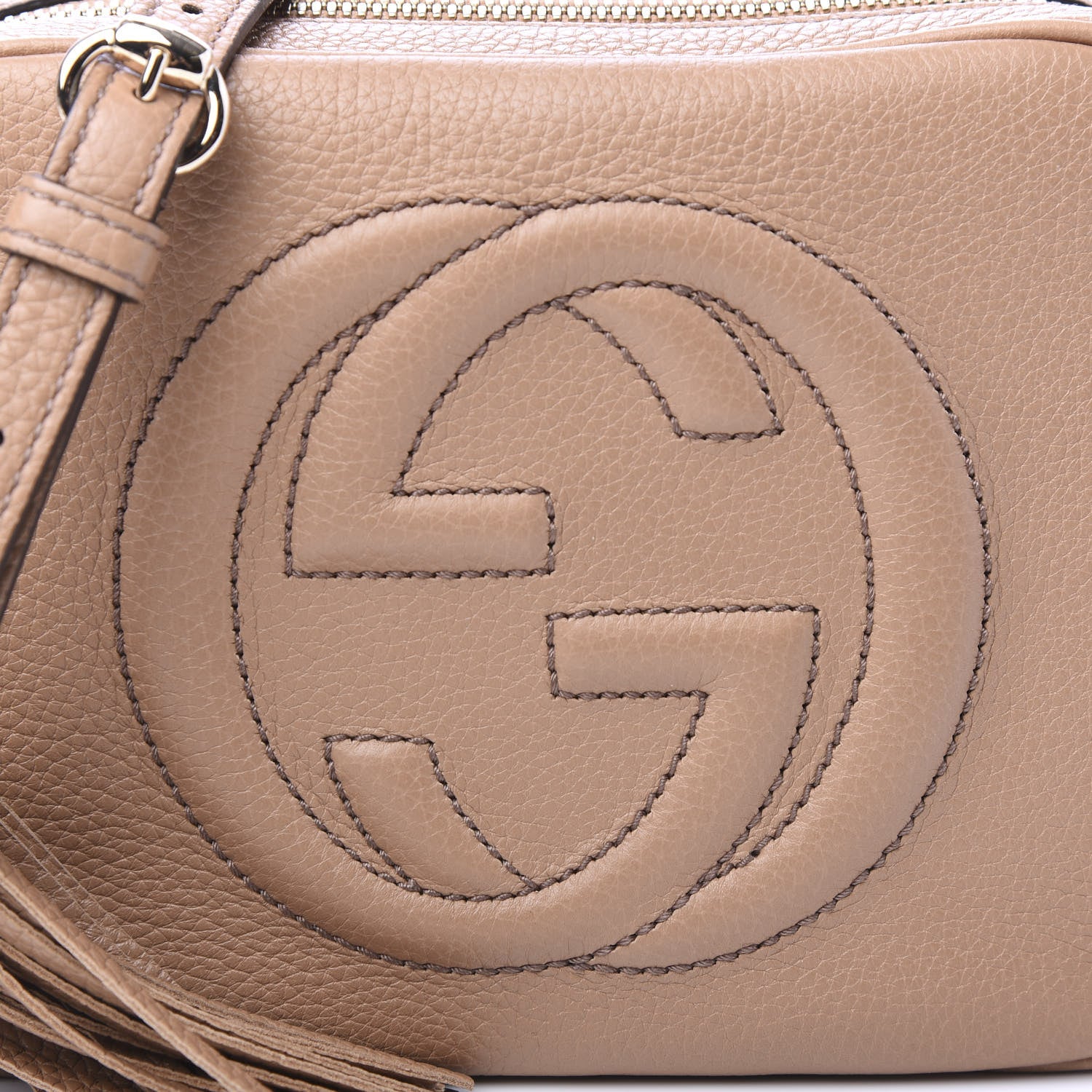 Gucci Pebbled Calfskin Small Soho Disco Bag Rose Beige 11 of 12