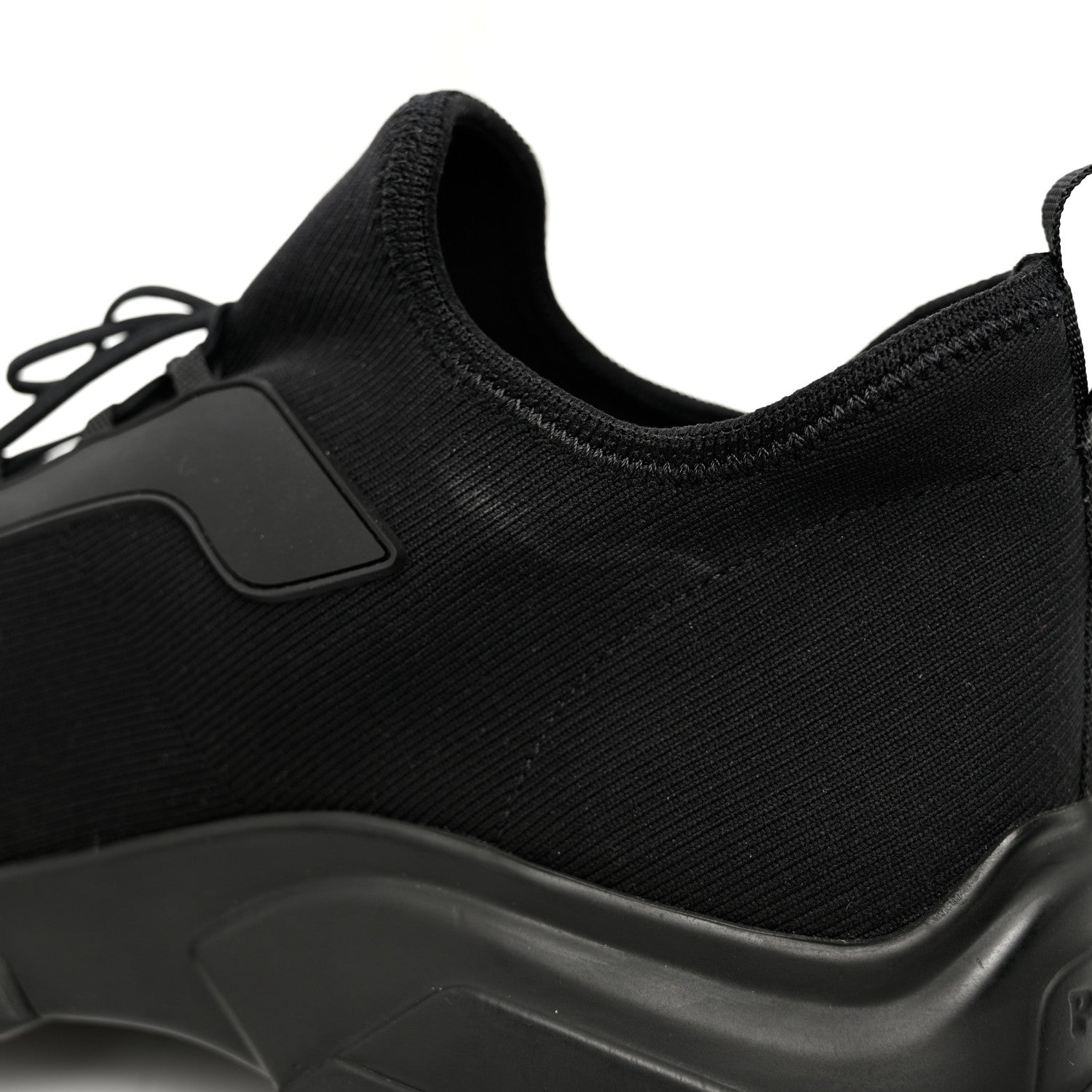 Prada Knit Fabric Logo Mens Running Sneakers 8 Black 8 of 10