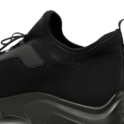 Prada Knit Fabric Logo Mens Running Sneakers 8 Black 8 of 10
