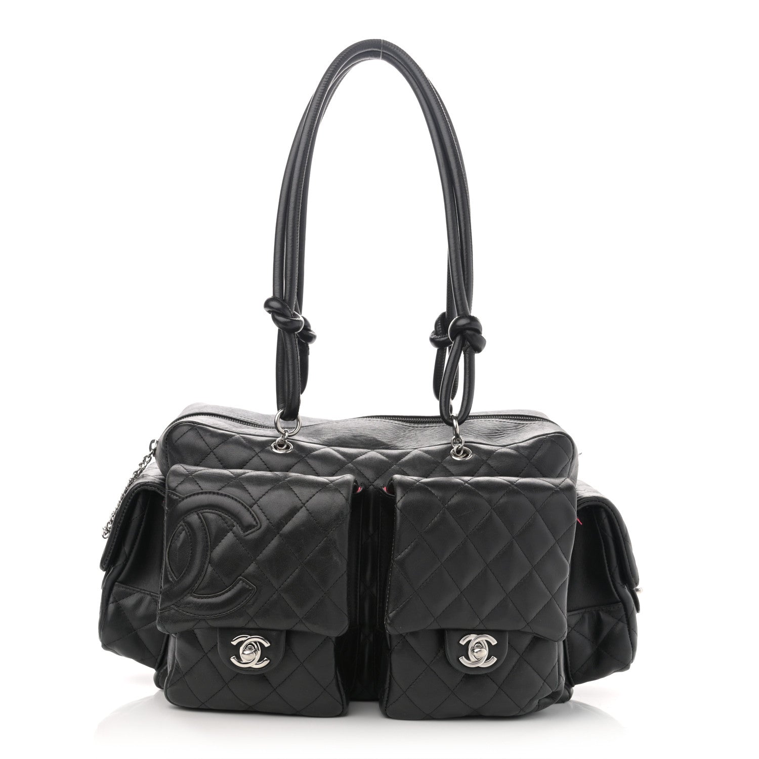 Chanel Calfskin Quilted Large Cambon Multipocket Reporter Black 1 of 17