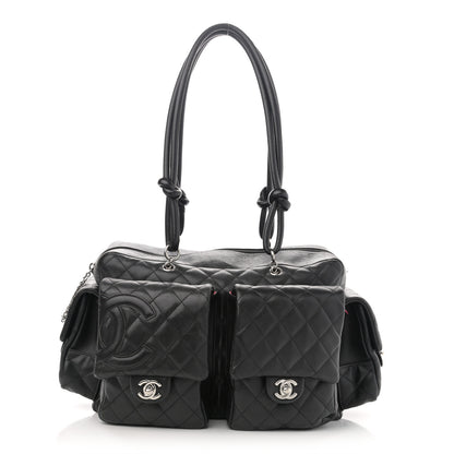 Chanel Calfskin Quilted Large Cambon Multipocket Reporter Black 1 of 17