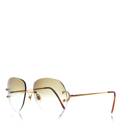 Cartier Metal C Decor 140 Round Sunglasses Gold Brown 1 of 7