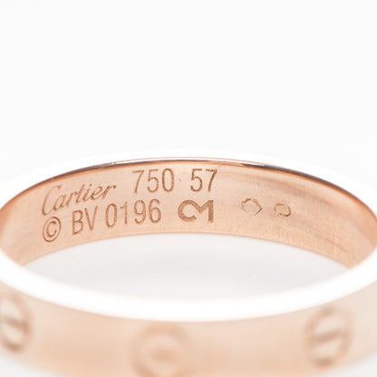 Cartier 18K Pink Gold 4mm LOVE Wedding Band Ring 57 8 3 of 4