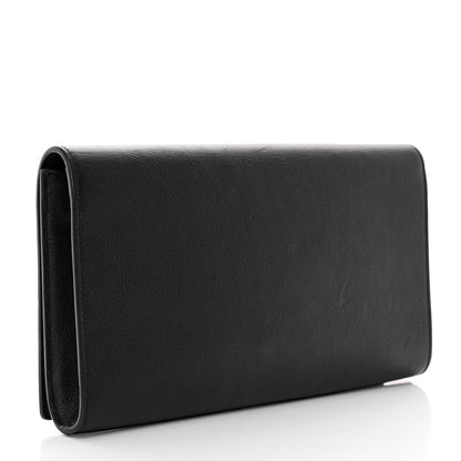 Saint Laurent Calfskin Monogram Large Belle De Jour Clutch Black 3 of 9