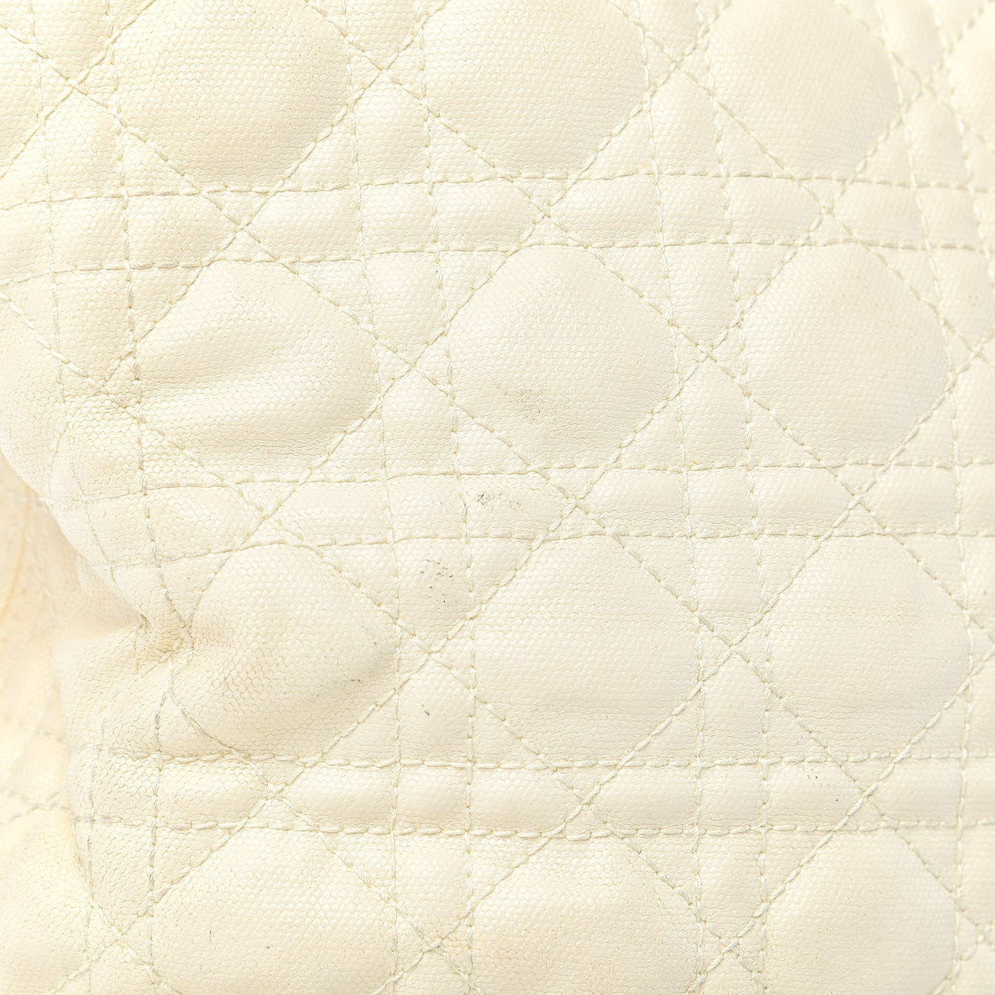 Coated Canvas Cannage Small Panarea Tote White