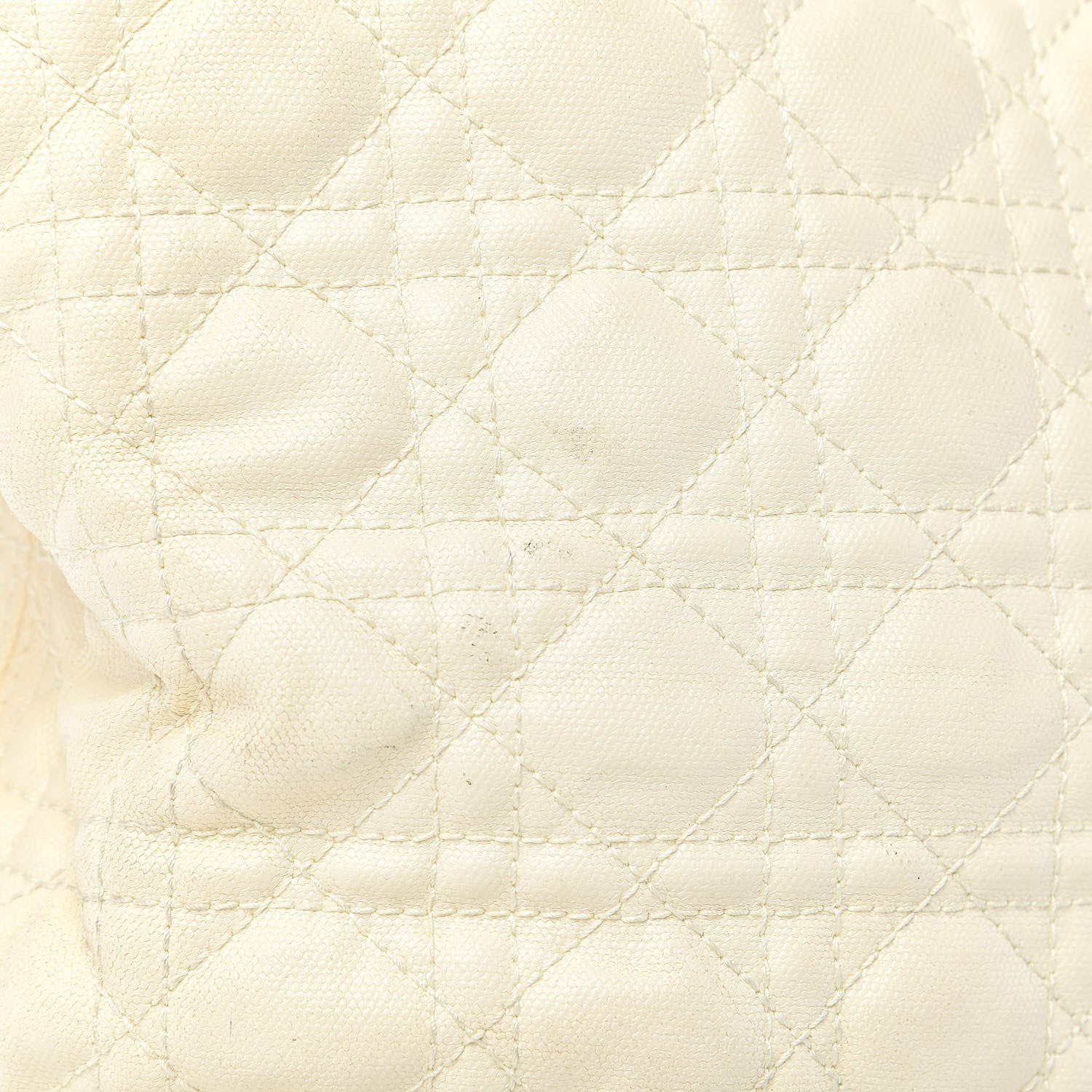 Christian Dior Coated Canvas Cannage Small Panarea Tote White 16 of 23