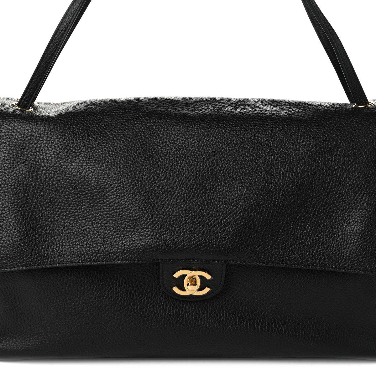 Grained Calfskin Souplissimo Maxi Flap Black