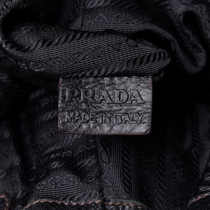 Prada Cervo Antik Shoulder Bag Black 7 of 24