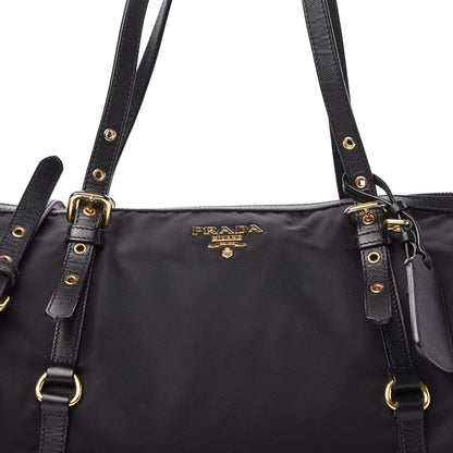 Prada Tessuto Nylon Saffiano Tote Black 10 of 10
