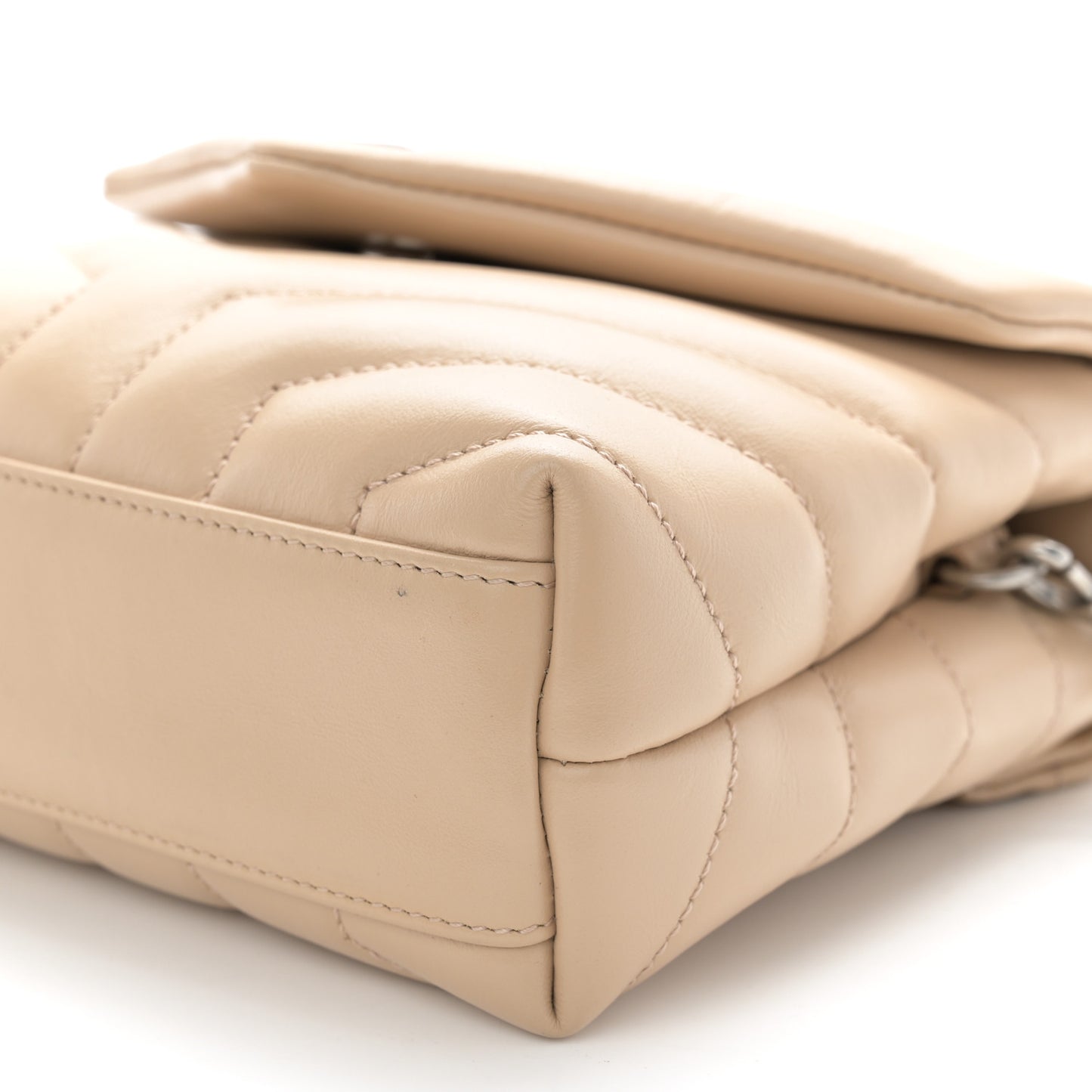 Calfskin Y Quilted Monogram Toy Loulou Crossbody Bag Nude Powder