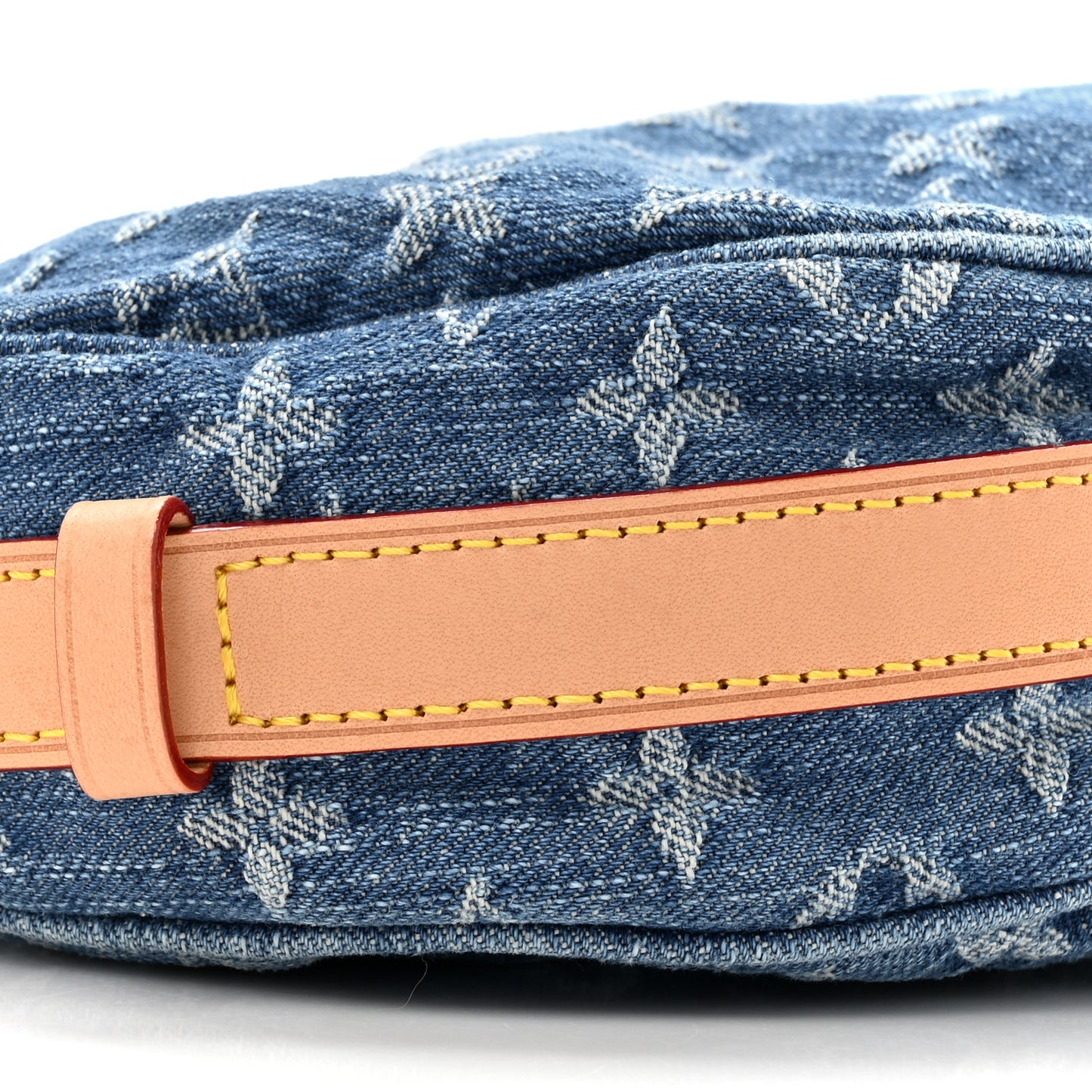 Monogram Denim Croissant MM Blue