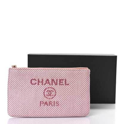 Chanel Mixed Fibers Small Deauville Pouch Pink 10 of 10