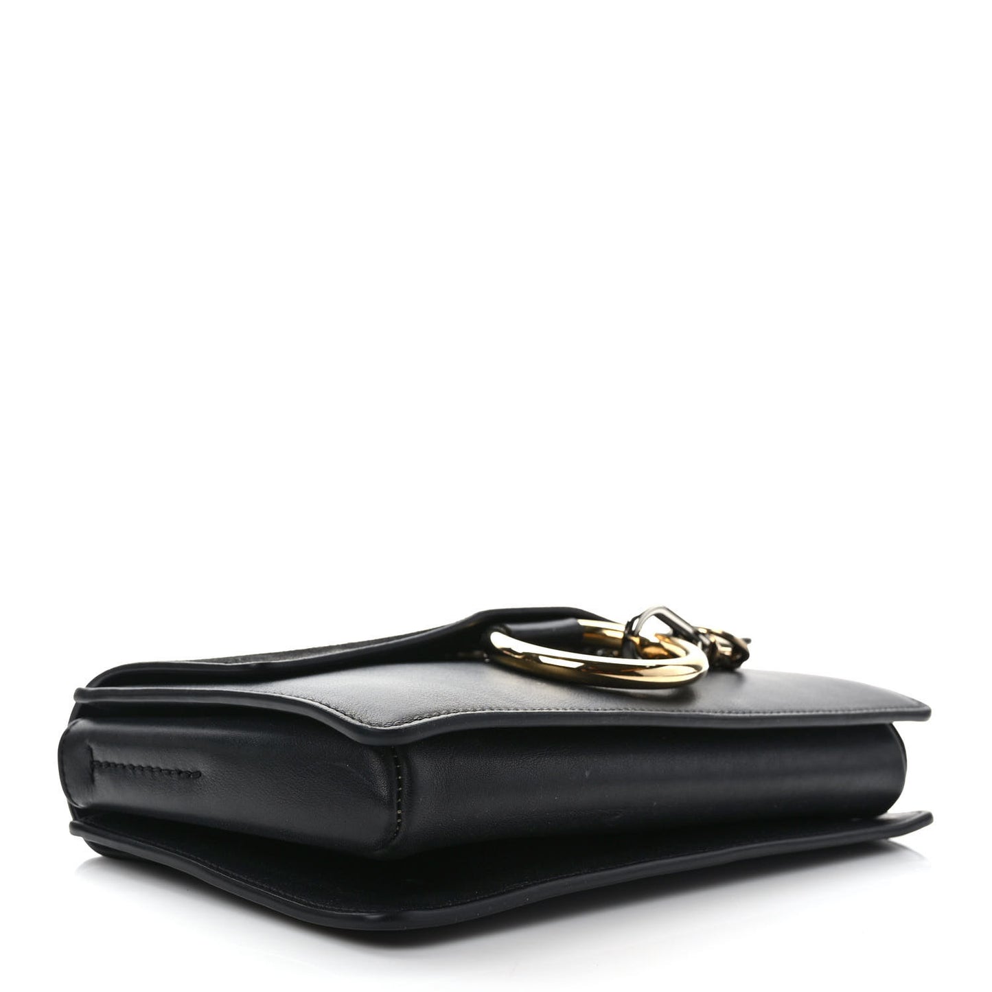 Suede Calfskin Small Faye Shoulder Bag Black