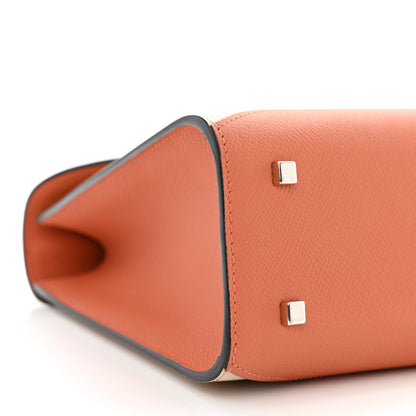Moynat Carat Calfskin Bicolor Gabrielle PM Peche Powder 9 of 10