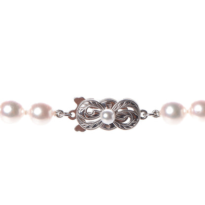 Mikimoto 18K White Gold Akoya Pearl 7.5-9.5mm "M" Strand Graduated Necklace 18 5 of 6