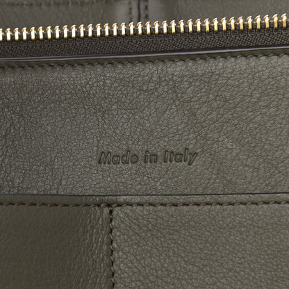 Celine Calfskin Small Tri-Fold Shoulder Bag Dark Green 6 of 9