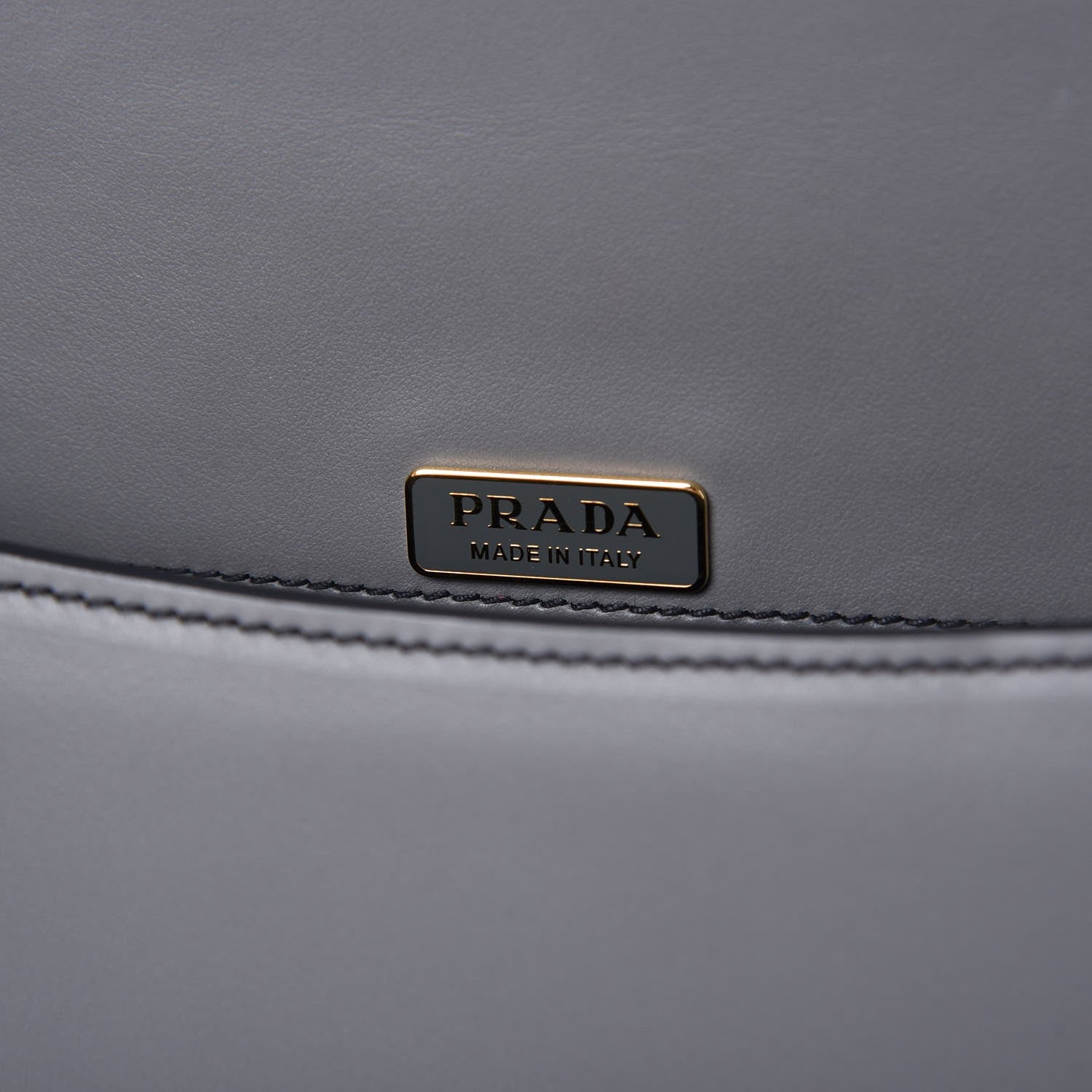 Prada City Calf Pionniere Saddle Bag Marmo Black 6 of 7