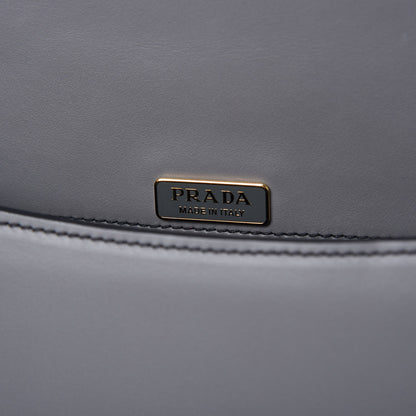 Prada City Calf Pionniere Saddle Bag Marmo Black 6 of 7