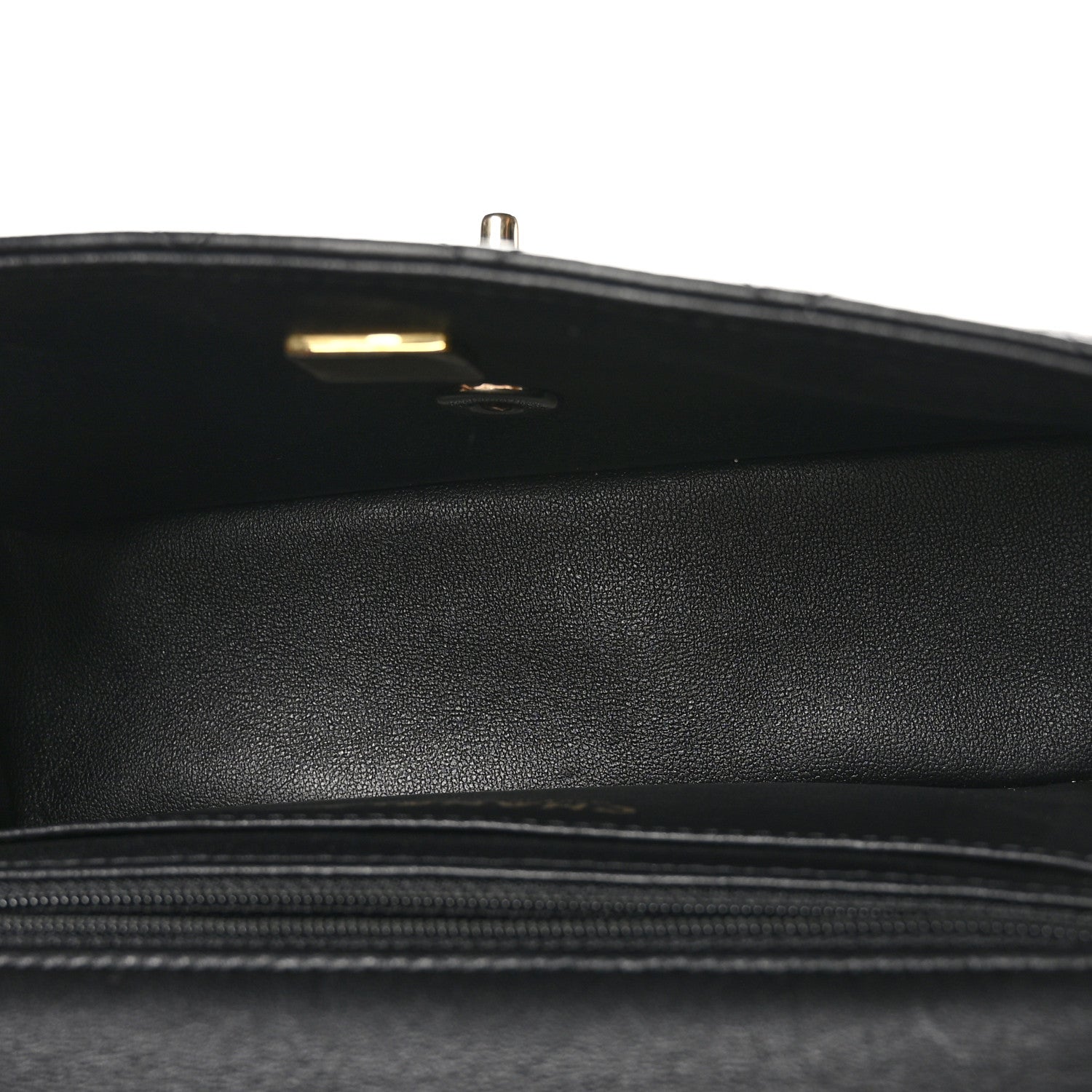 Chanel Lambskin Quilted Mini Top Handle Rectangular Flap Black 6 of 13