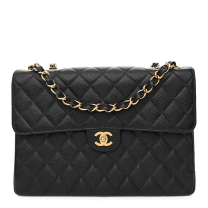 Chanel Caviar Jumbo Single Flap Black 1 of 12