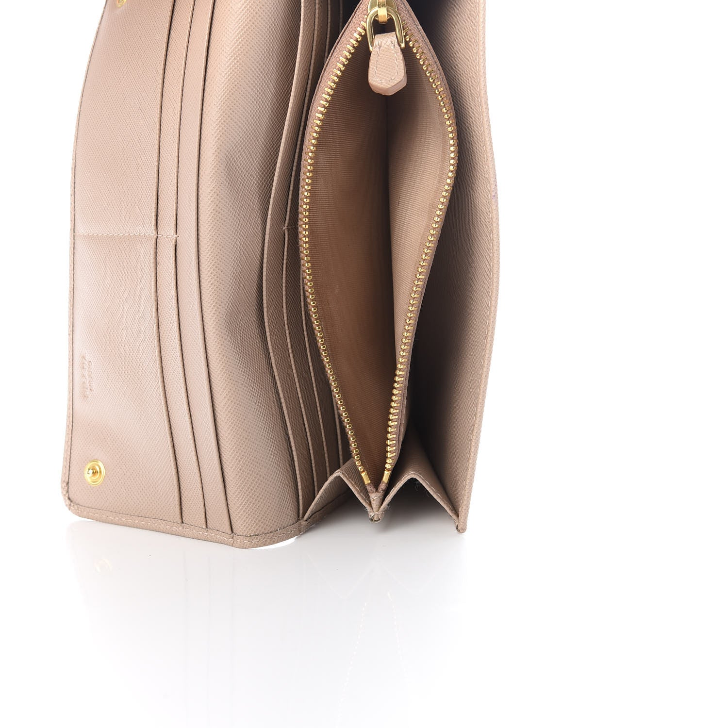 Prada Saffiano Metal Continental Flap Wallet Cammeo 5 of 7
