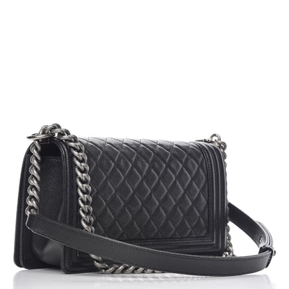 Chanel Caviar Quilted Medium Boy Flap Black 3 of 10