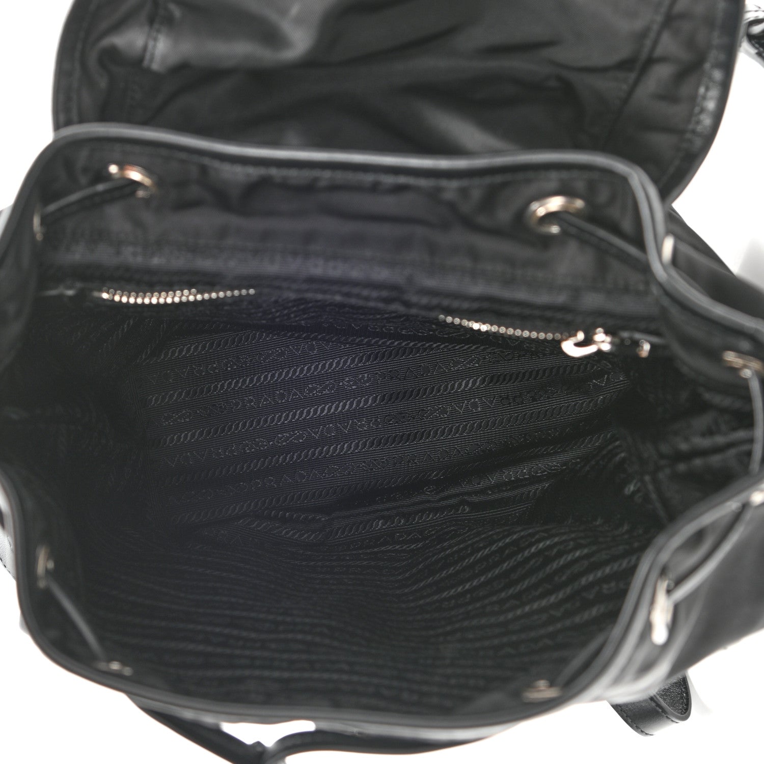 Prada Tessuto Nylon Vitello Backpack Black 5 of 8