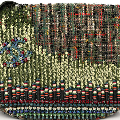 Chanel Tweed Sequins Havana Stroll Messenger Khaki 8 of 10