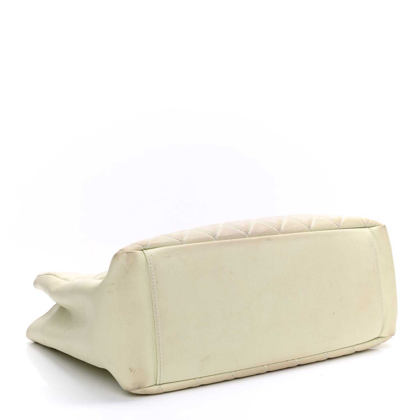 Caviar Quilted Grand Shopping Tote GST Ecru