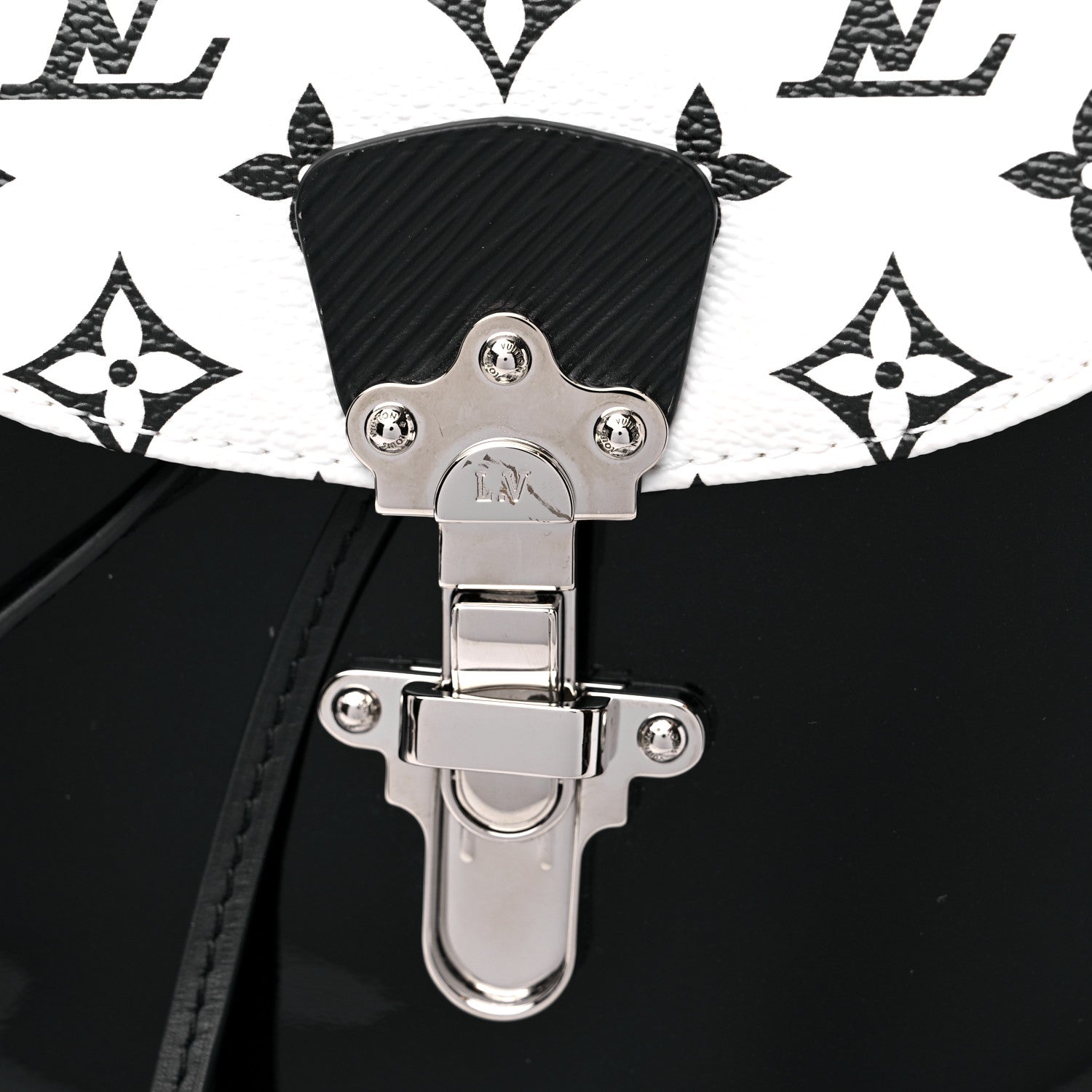 Louis Vuitton Patent Monogram Hot Springs Backpack Black White 9 of 9