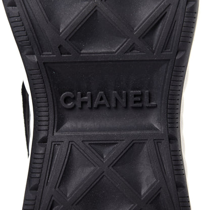 Chanel Fabric Calfskin Suede CC Sneakers 38.5 Black 8 of 11