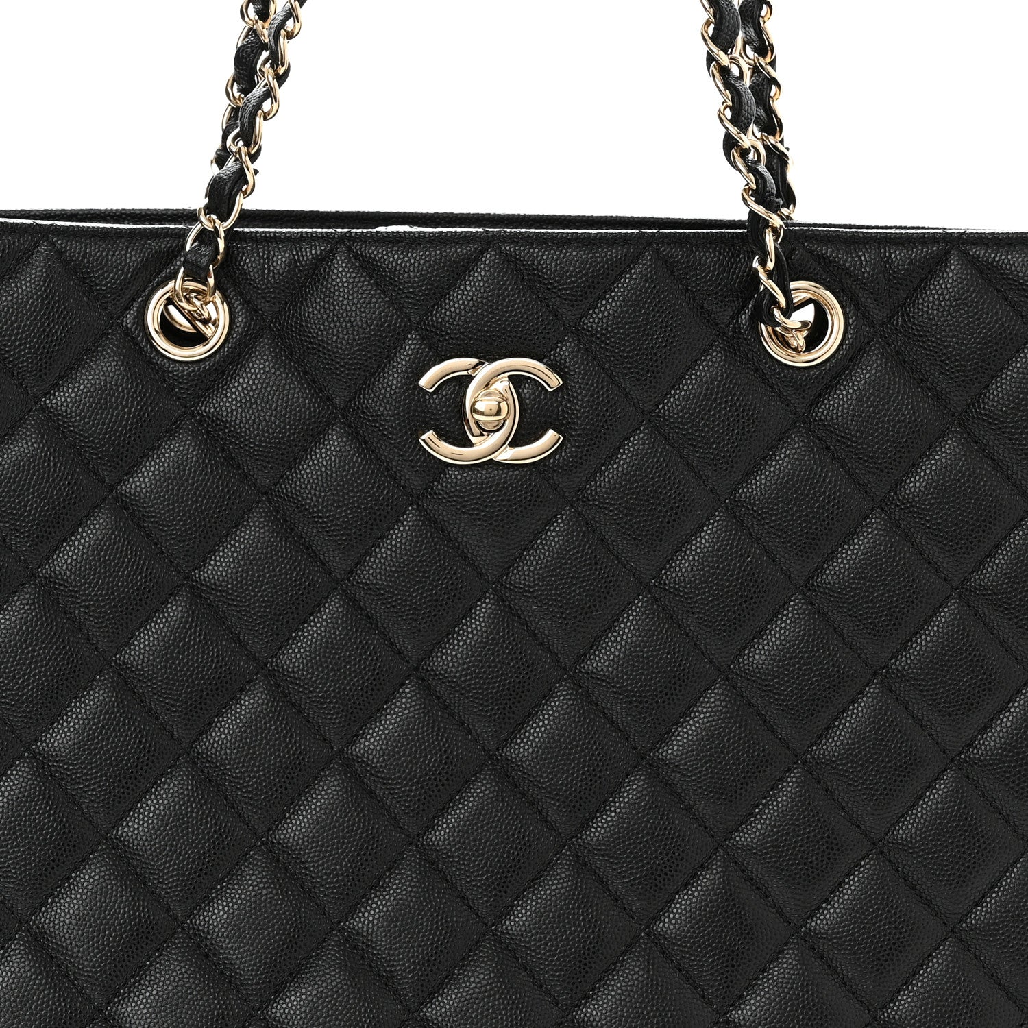 Chanel Caviar Quilted Large Shopping Tote Black 2 of 10
