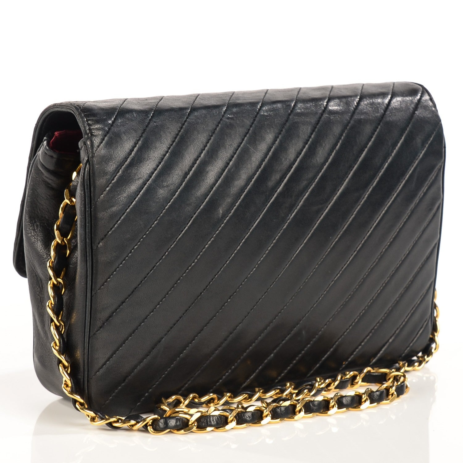 Chanel Lambskin Stitched Small Single Flap Black 3 of 9
