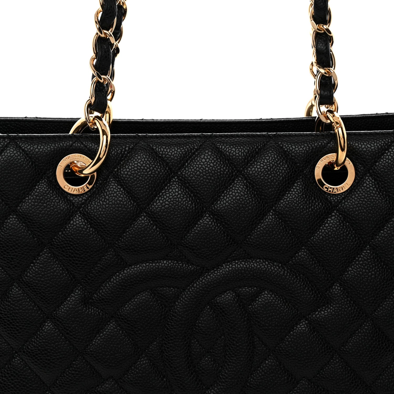 Chanel Caviar Quilted Grand Shopping Tote GST Black 8 of 10