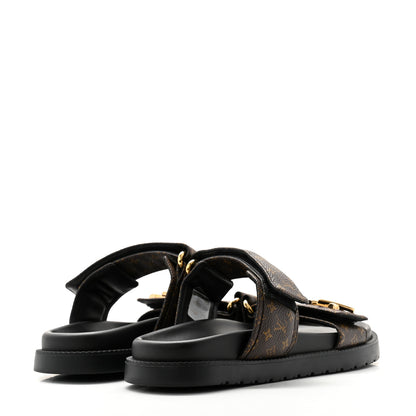 Louis Vuitton Monogram LV Flat Sandals 37.5 4 of 9