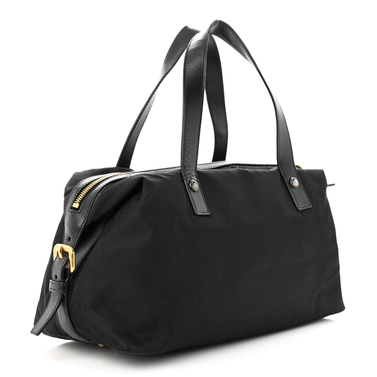 Nylon Animalier Boston Bag Black