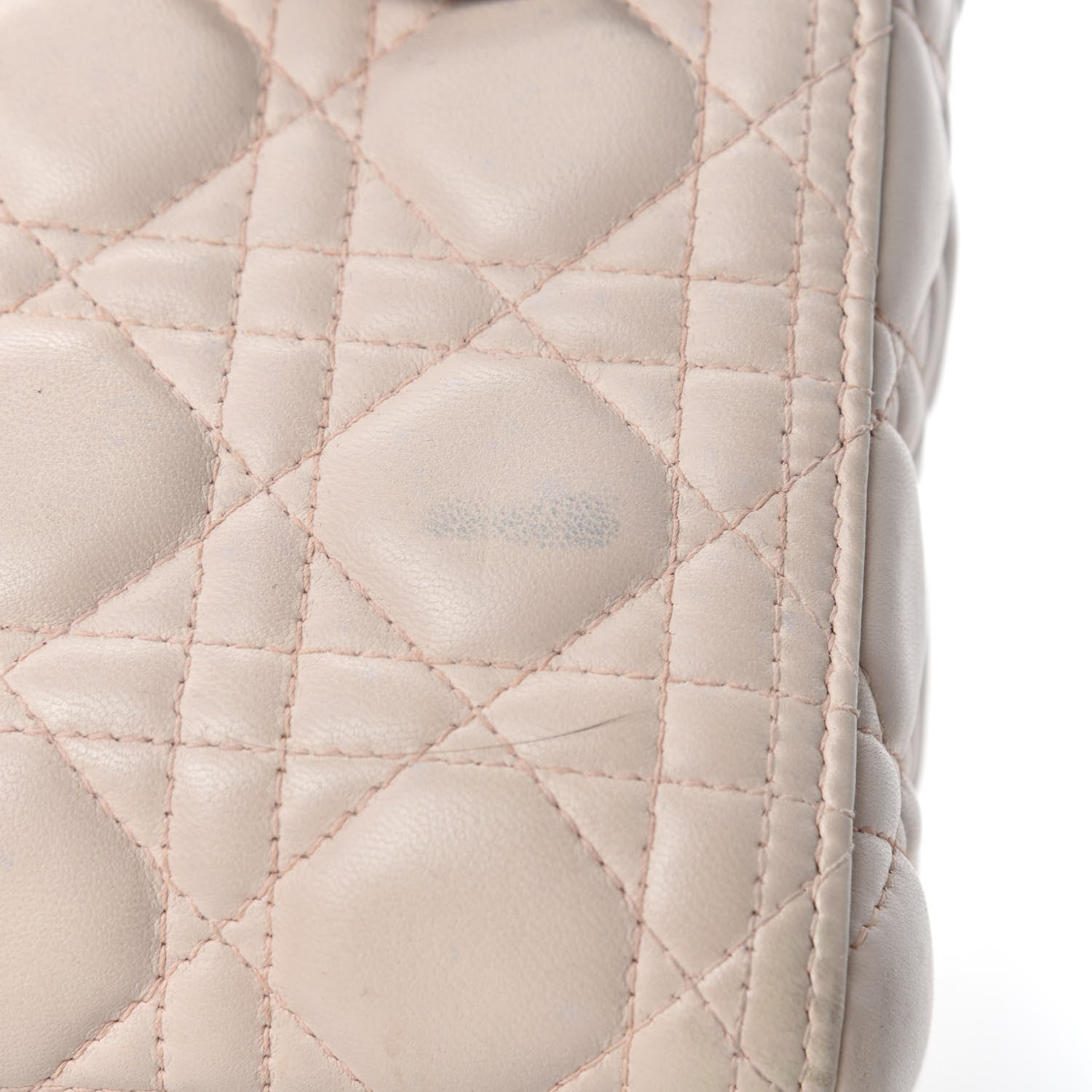 Christian Dior Lambskin Cannage Medium Lady Dior Light Pink 9 of 15