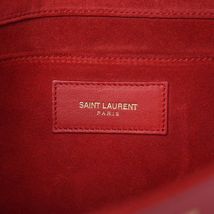 Saint Laurent Calfskin Classic Y Ligne Clutch Red 7 of 18