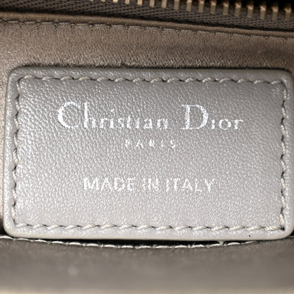 Christian Dior Satin Crystal Cannage Mini Lady Dior Gray 6 of 11