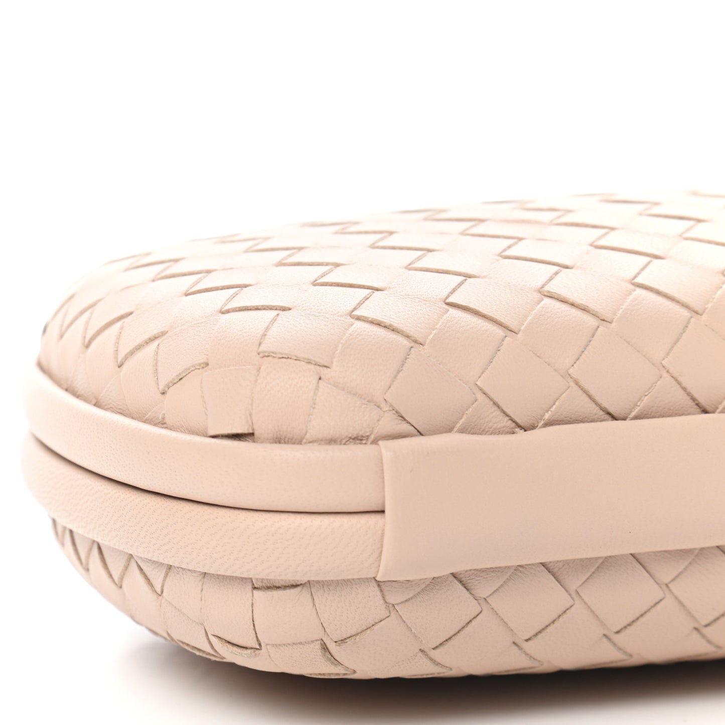 Nappa Intrecciato Chain Knot Clutch Mink