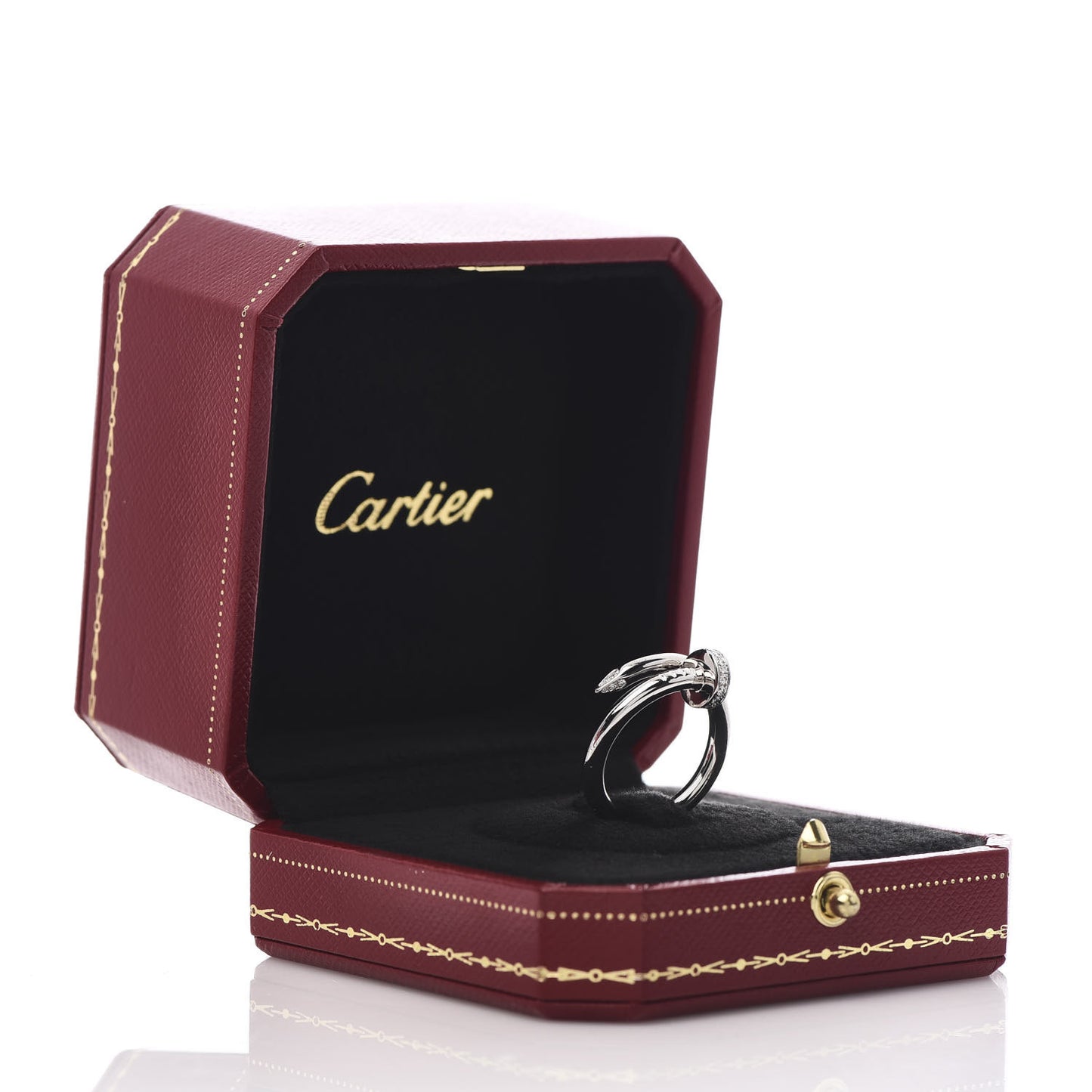18K White Gold Diamond Juste Un Clou Ring 55 7.25