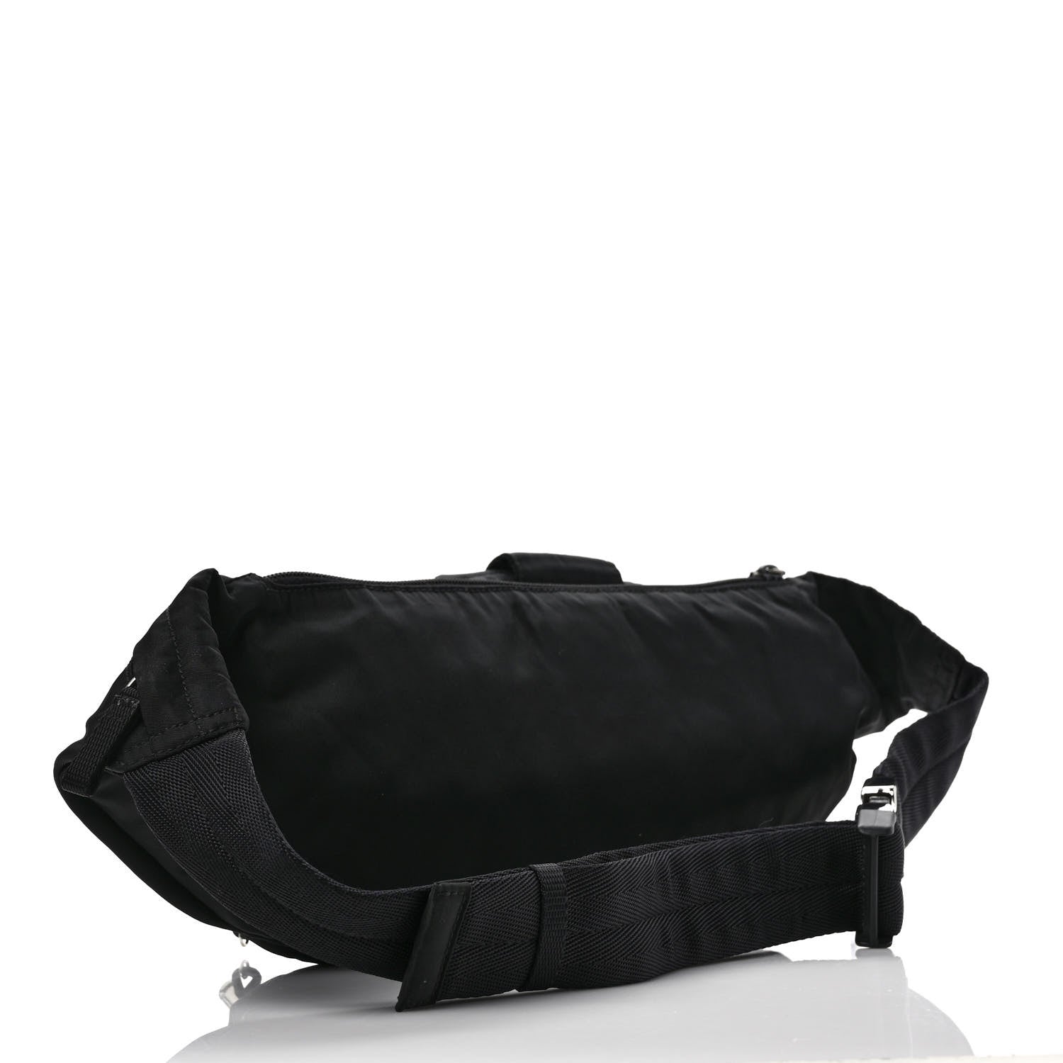 Prada Nylon Metal Triple Pocket Belt Bag Black 2 of 7